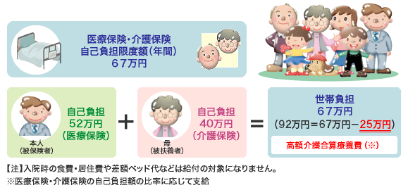 高額介護合算療養費の支給例